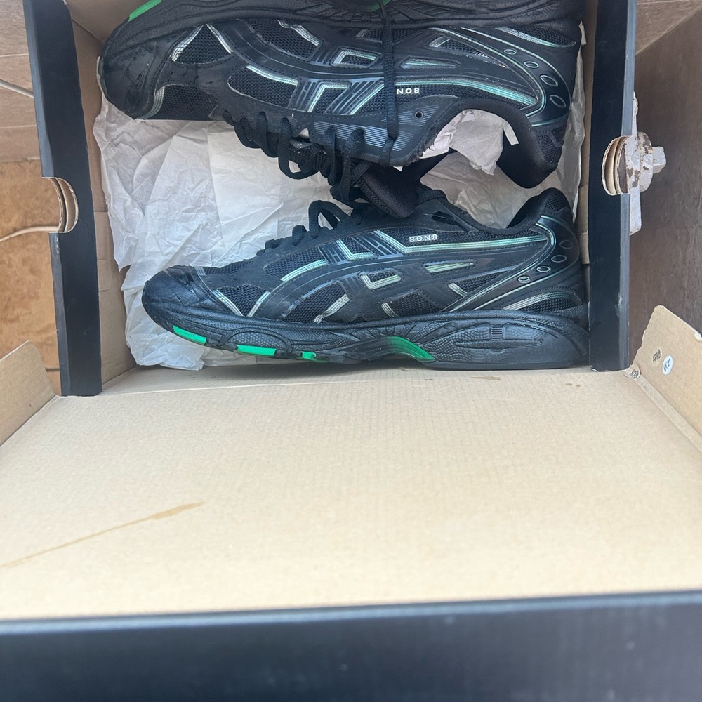 Black and Green Athletic Sneakers